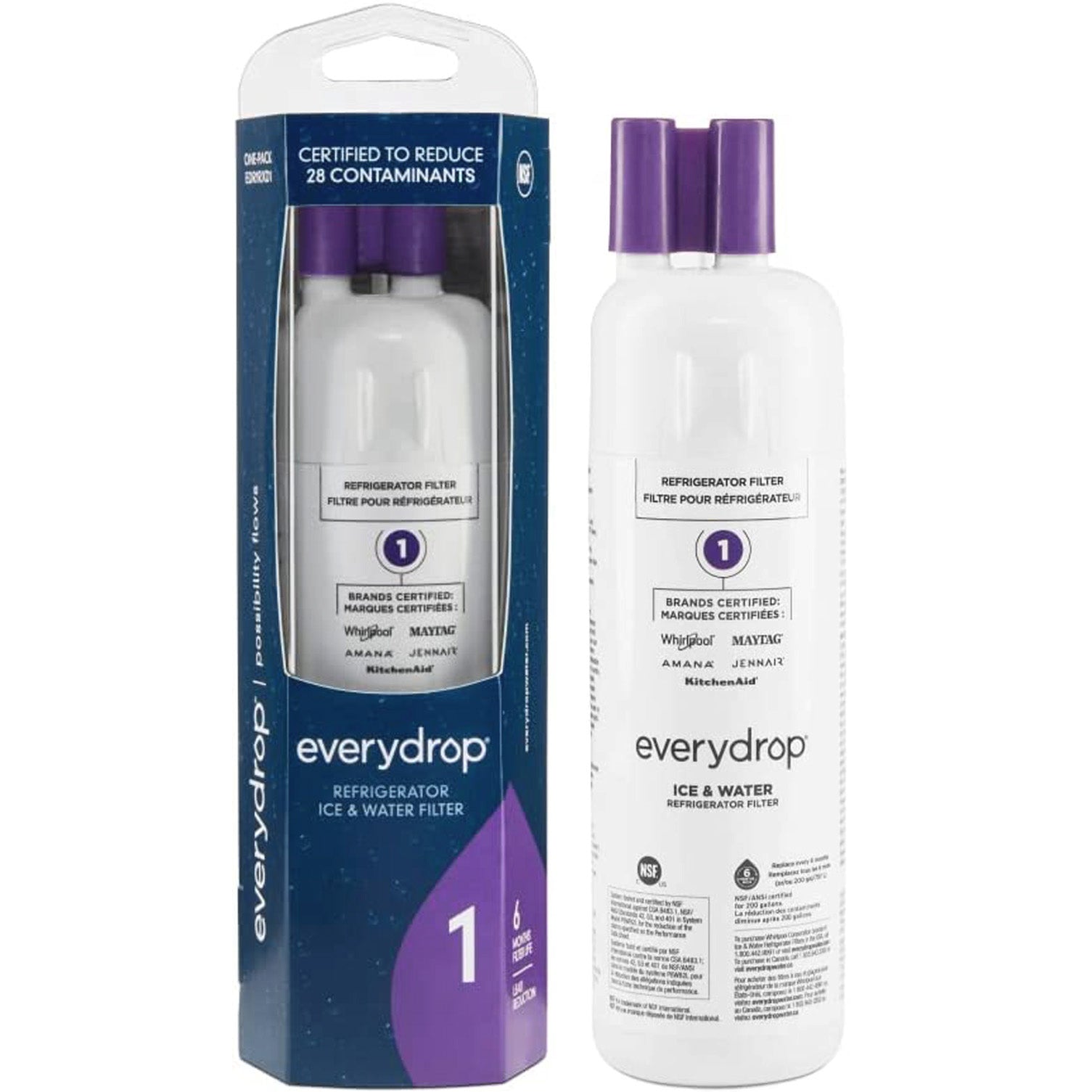 EDR1RXD1 water filter 1 - W10295370A refrigerator water filter - FILTER 1