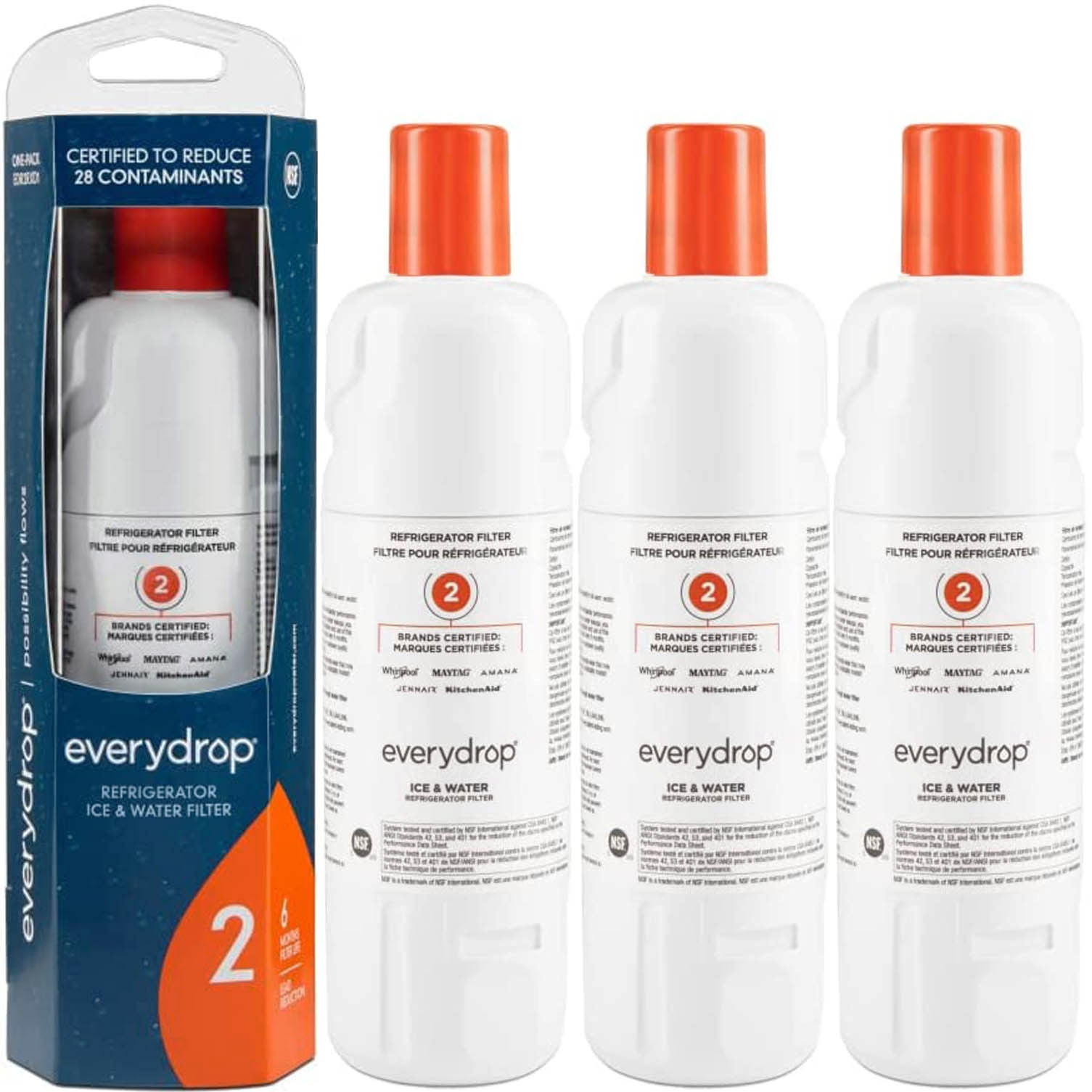 EDR2RXD1 water filter 2 - W10413645A refrigerator water filter - FILTER 2