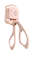 Beauty tool with features listed on a pink and white background